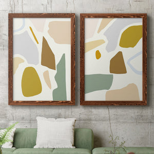 Pastel Splotches I - Barnwood Framed Canvas Set
