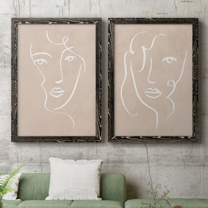 Curly Face I - Barnwood Framed Canvas Set