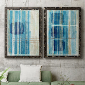 Blue Blue Horizon I - Premium Framed Canvas 2 Piece Set - Ready to Hang