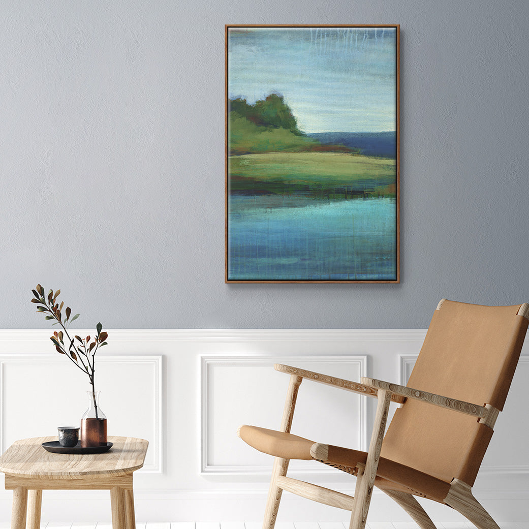 Silent Lakeside I - Framed Premium Gallery Wrapped Canvas L Frame - Ready to Hang