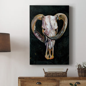 Horned Skull II - Canvas Art Print