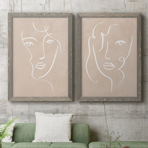 Curly Face I - Barnwood Framed Canvas Set
