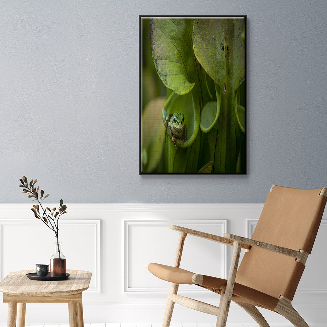 Arboreal Refuge - Framed Premium Gallery Wrapped Canvas L Frame - Ready to Hang