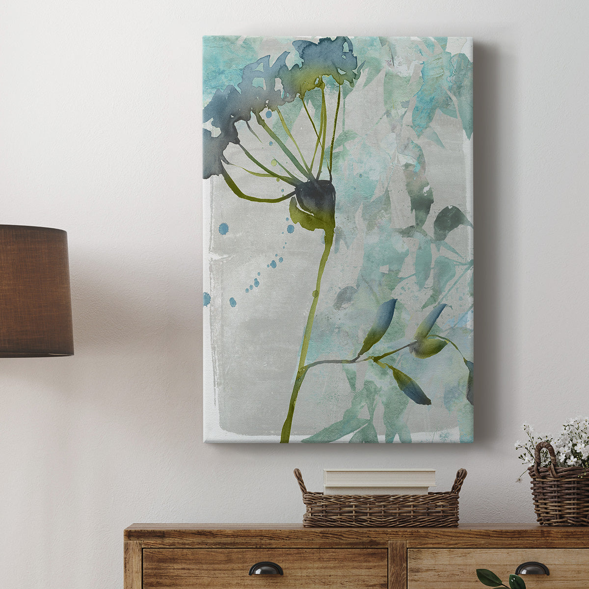 Flower Layers II Premium Gallery Wrapped Canvas - Ready to Hang