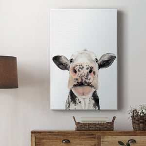 Watercolor Cow Portrait II Premium Gallery Wrapped Canvas - Ready to Hang