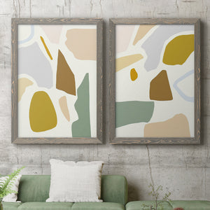 Pastel Splotches I - Barnwood Framed Canvas Set