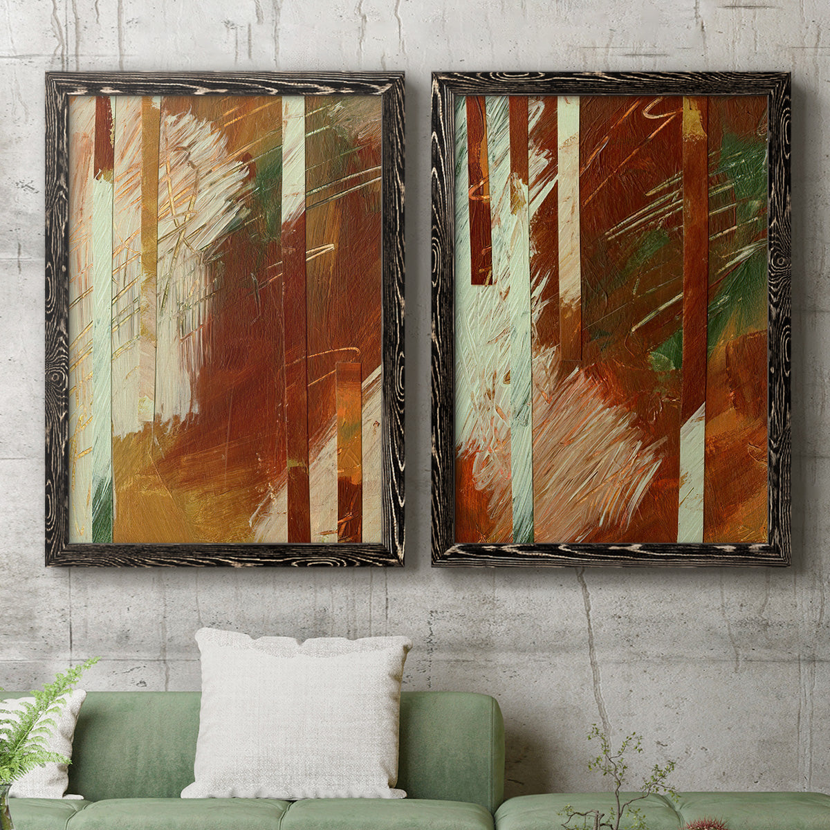 Wheaten I - Premium Framed Canvas 2 Piece Set - Ready to Hang