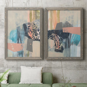 Reductive I - Barnwood Framed Canvas Set