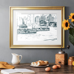Ferryboats I - Modern Framed Art Print
