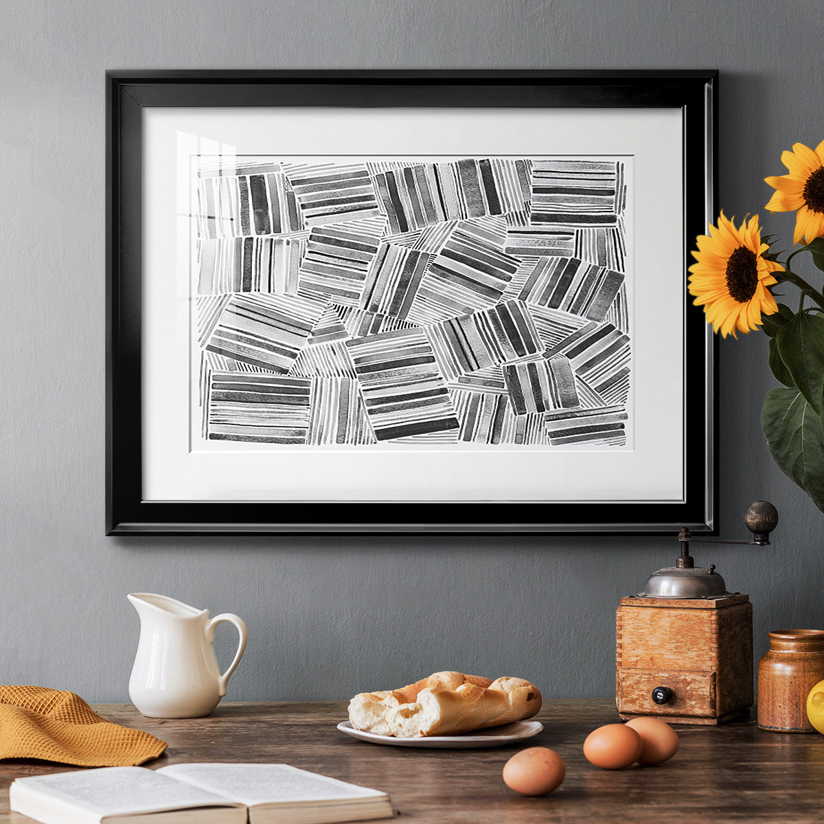 Quilted Pattern III Premium Framed Print - Ready to Hang