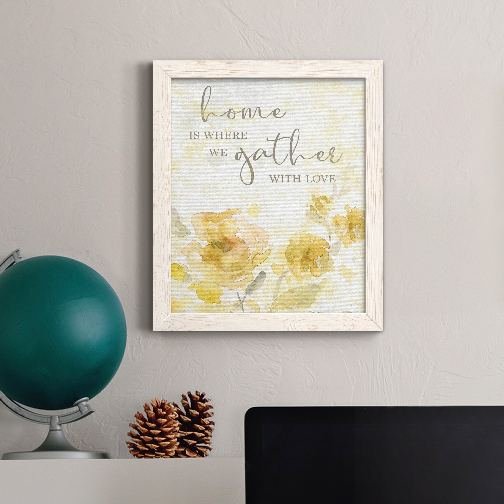 Gather with Love - Premium Canvas Framed in Barnwood - Ready to Hang