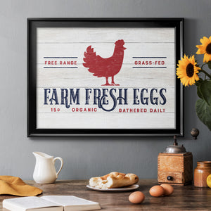Farm Fresh Eggs - Modern Framed Canvas Print