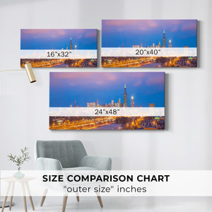 Downtown Chicago Skyline at Sunset - Gallery Wrapped Canvas