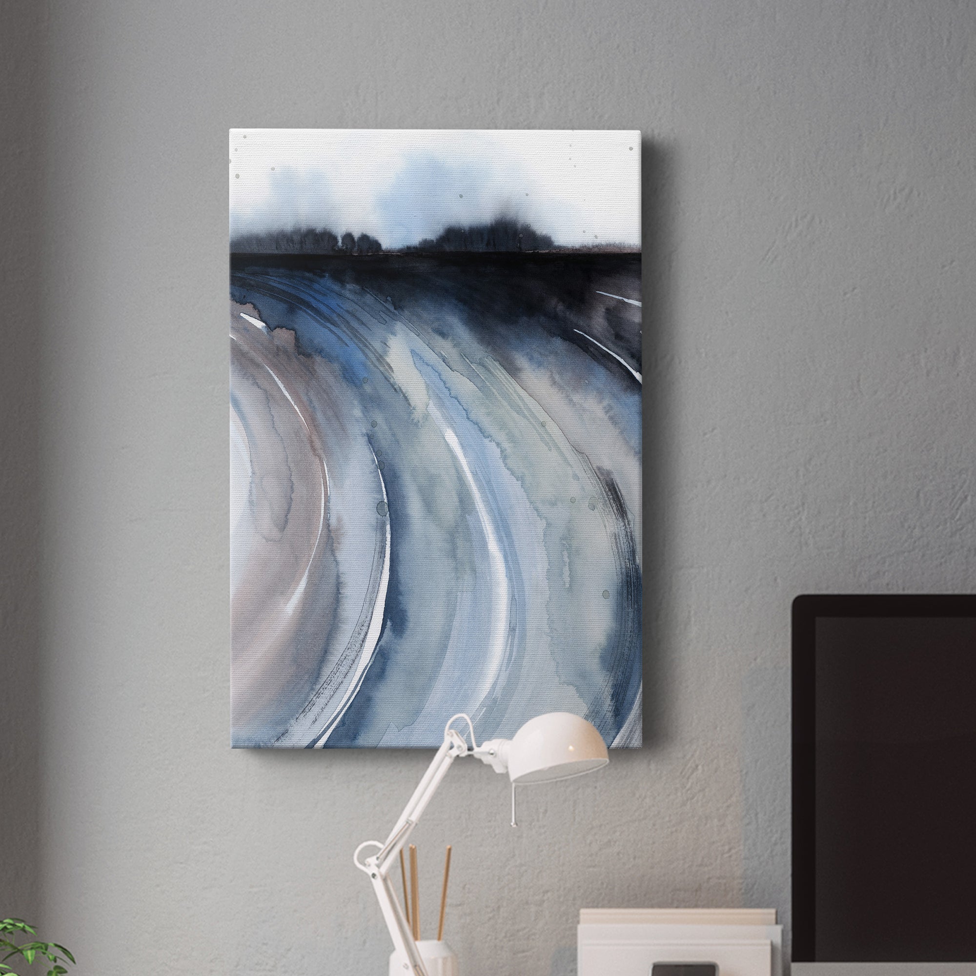 Geode Valley II Premium Gallery Wrapped Canvas - Ready to Hang