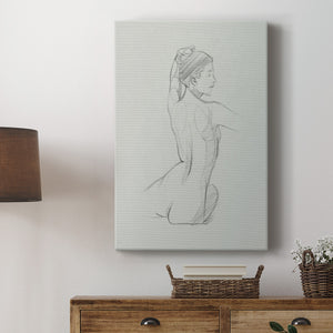 Female Back Sketch II - Canvas Art Print