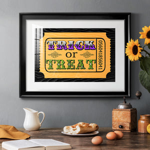 Trick or Treat Ticket - Modern Framed Art Print