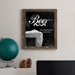 Beer - Premium Canvas Framed in Barnwood - Ready to Hang