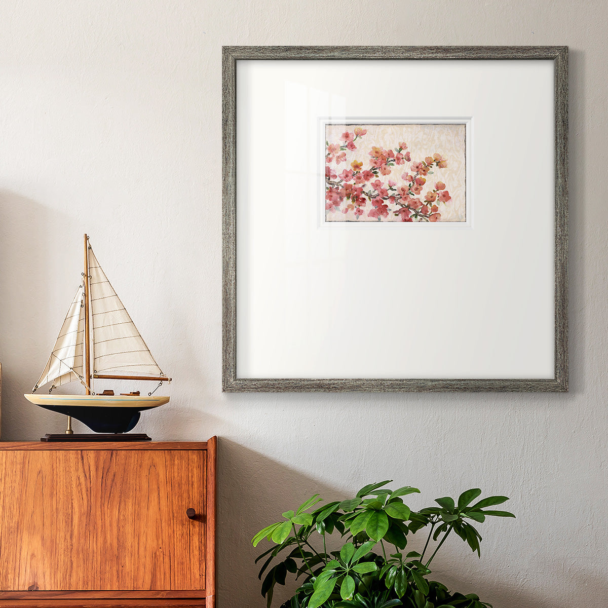 Cherry Blossom Composition II Premium Framed Print Double Matboard