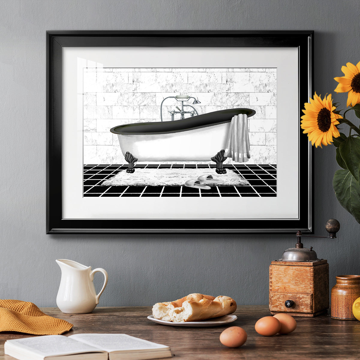 Modern Bath II Premium Framed Print - Ready to Hang