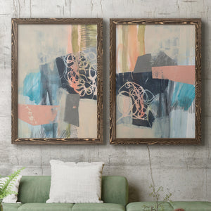 Reductive I - Barnwood Framed Canvas Set