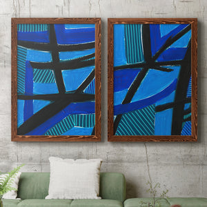 Involved Blues I - Barnwood Framed Canvas Set