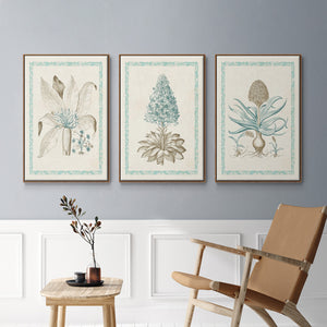 Willow Blue Besler IV - Framed Premium Gallery Wrapped Canvas L Frame 3 Piece Set - Ready to Hang