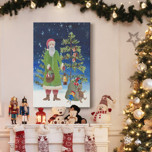 Folksy Father Christmas II Premium Gallery Wrapped Canvas - Ready to Hang