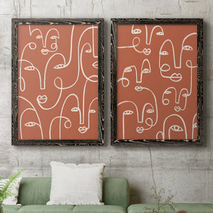 Connected Expressions I - Barnwood Framed Canvas Set