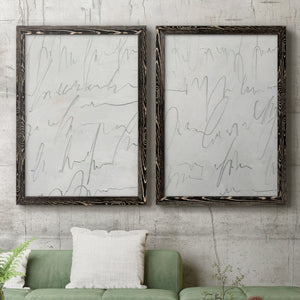 Scrabble I - Barnwood Framed Canvas Set