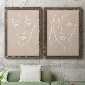 Curly Face I - Barnwood Framed Canvas Set