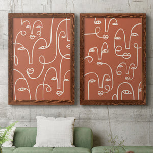 Connected Expressions I - Barnwood Framed Canvas Set