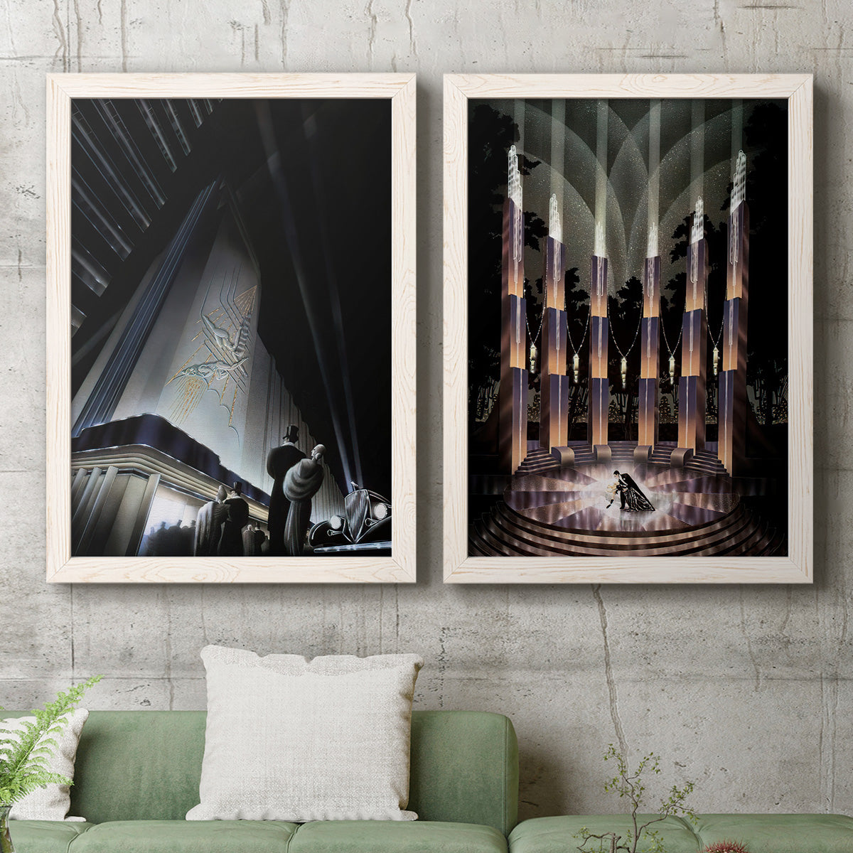 Nocturne - Premium Framed Canvas 2 Piece Set - Ready to Hang