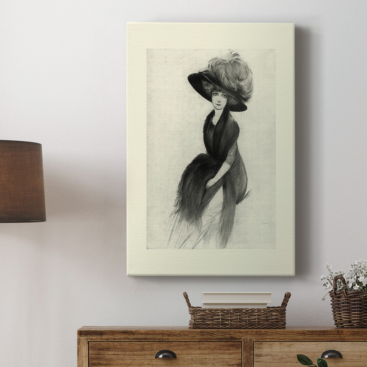 Feather Hat II Premium Gallery Wrapped Canvas - Ready to Hang