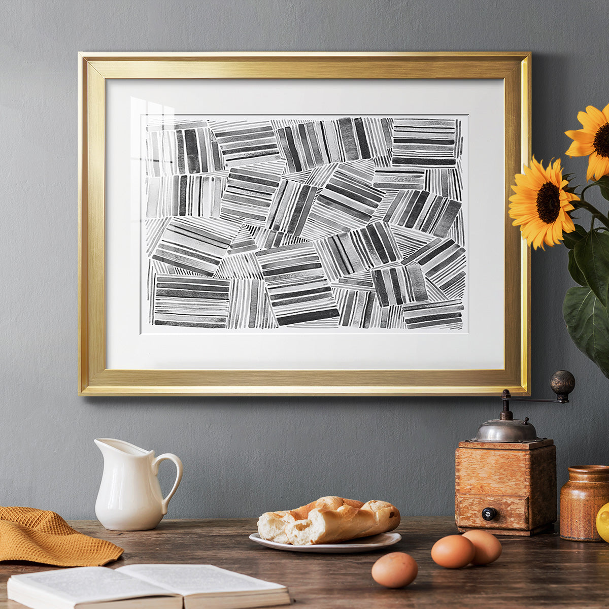 Quilted Pattern III Premium Framed Print - Ready to Hang