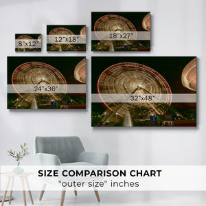 Chicago Ferris Wheel in Motion - Gallery Wrapped Canvas