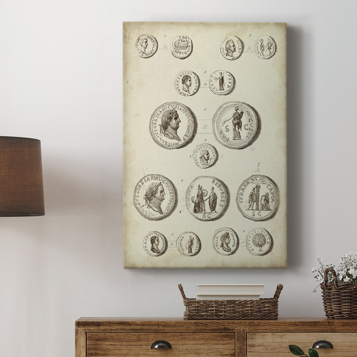 Antique Roman Coins III Premium Gallery Wrapped Canvas - Ready to Hang