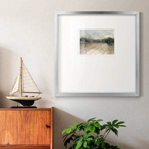 Abstract Fields Premium Framed Print Double Matboard