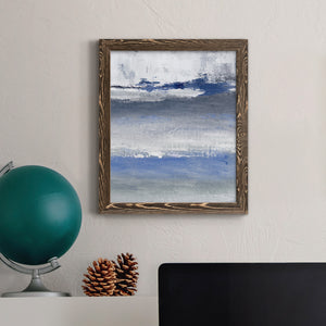 Soft Solace Indigo - Premium Canvas Framed in Barnwood - Ready to Hang