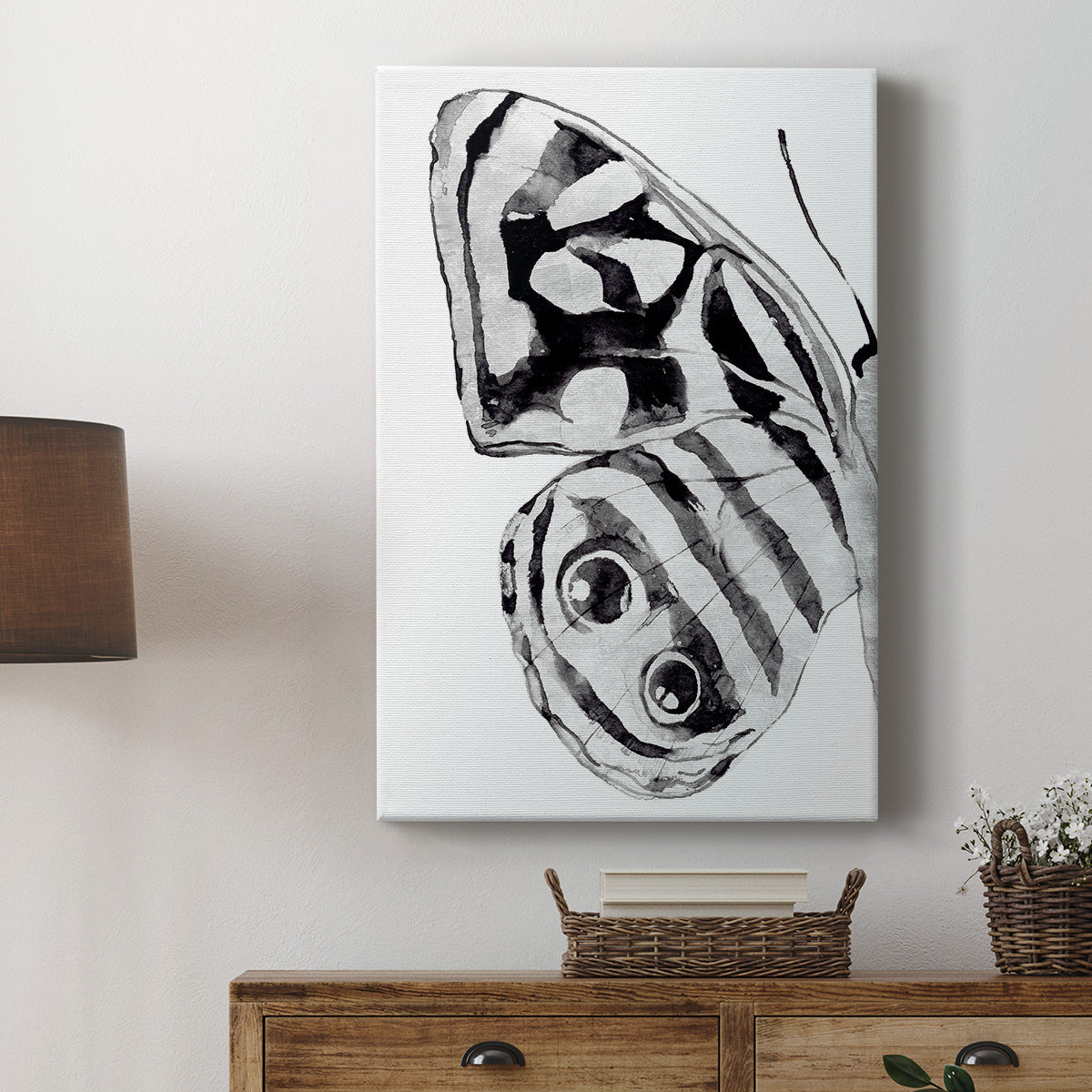 Monochrome Wings III Premium Gallery Wrapped Canvas - Ready to Hang