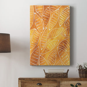 Stylized Leaf Shapes I Premium Gallery Wrapped Canvas - Ready to Hang