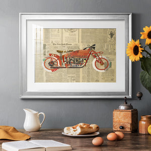 Vintage Red - Modern Framed Art Print