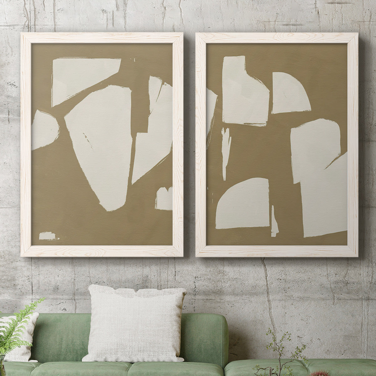 Chunky Abstract III - Premium Framed Canvas 2 Piece Set - Ready to Hang