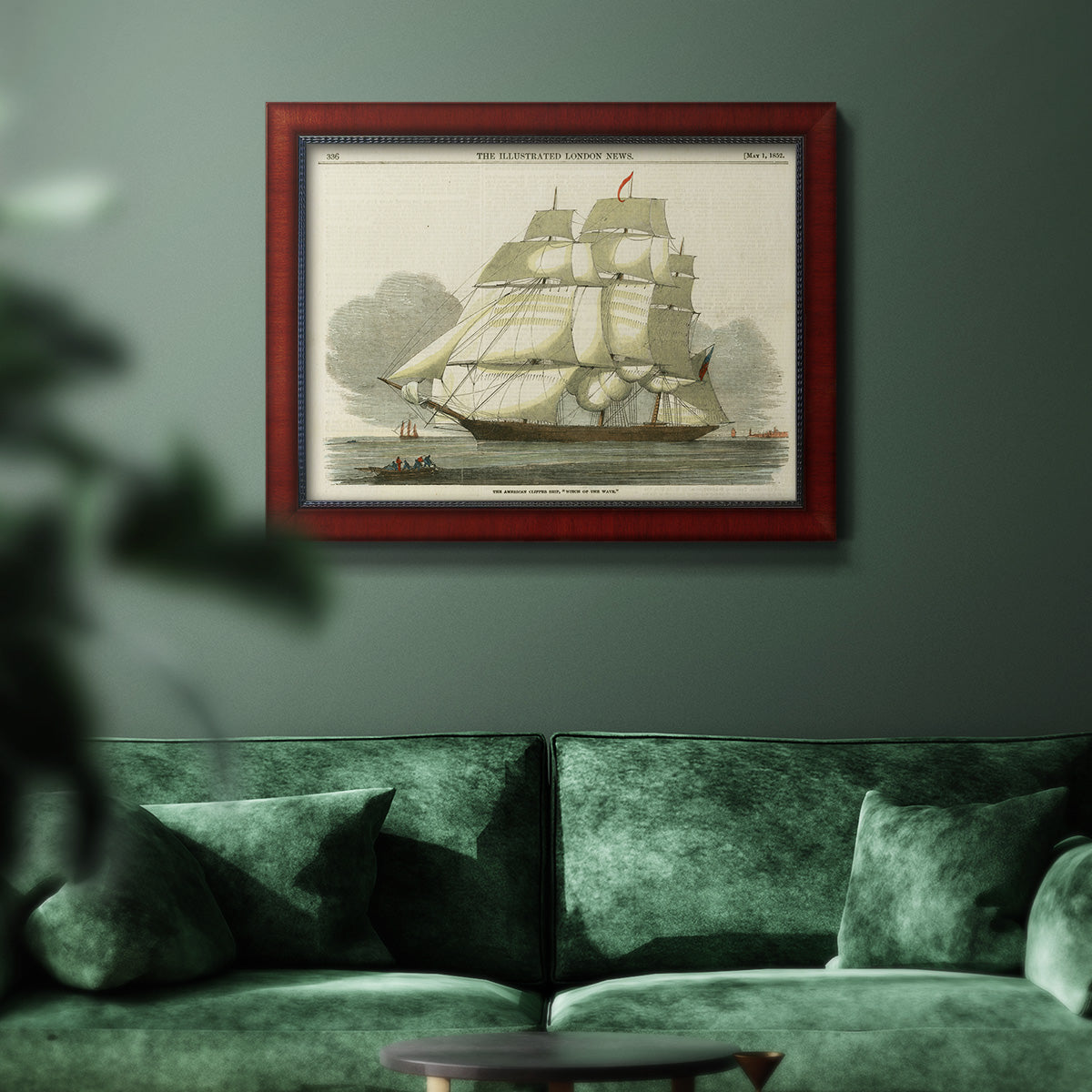 Antique Clipper Ship II Premium Framed Canvas- Ready to Hang