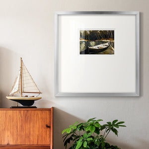 Canoe in the Woods Premium Framed Print Double Matboard