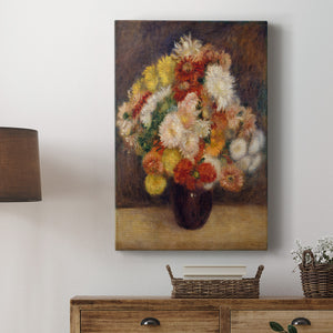 Bouquet of Chrysanthemums Premium Gallery Wrapped Canvas - Ready to Hang