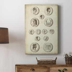 Antique Roman Coins I Premium Gallery Wrapped Canvas - Ready to Hang