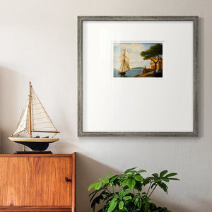 Sail Boat on the Edge Premium Framed Print Double Matboard