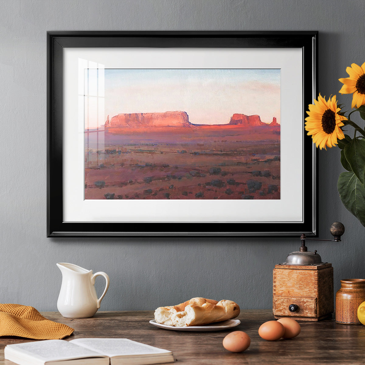 Red Rocks at Dusk I Premium Framed Print - Ready to Hang