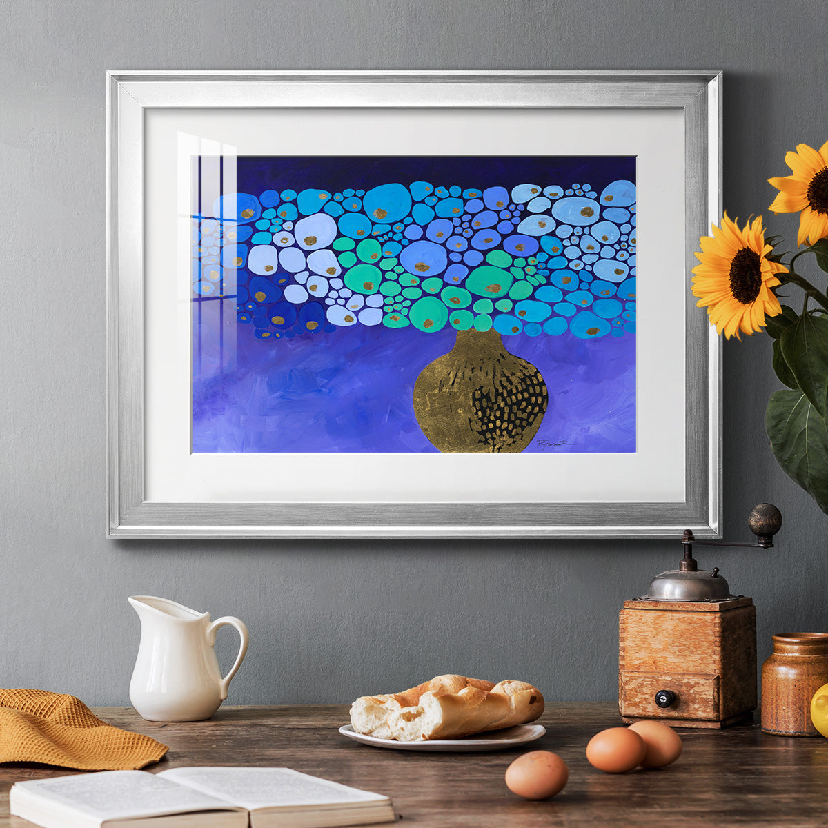Blue Poppies II Premium Framed Print - Ready to Hang