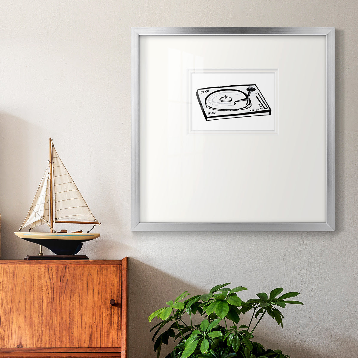 Vinyl Sketch Premium Framed Print Double Matboard